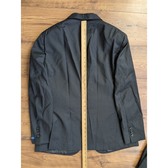 NWT Polo Ralph Lauren Men Charcoal Wool Suit Blazer 44R Pants 34W Unemmed - Picture 14 of 16